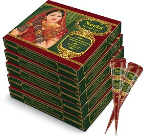 Neeta Mehendi Cone Henna Temporary Tettoo Mehendi (Pack of 60 Pcs)