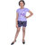 Kid Kupboard Cotton Girls T-Shirt and Short Set, Purple/Blue, Half-Sleeves, 11-12 Years  KIDS7083