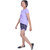Kid Kupboard Cotton Girls T-Shirt and Short Set, Purple/Blue, Half-Sleeves, 11-12 Years  KIDS7083