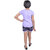 Kid Kupboard Cotton Girls T-Shirt and Short Set, Purple/Blue, Half-Sleeves, 11-12 Years  KIDS7083