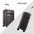 Timus Sunlite 58cm Small Hard-Sided Cabin Luggage Bag with TSA Lock 360 Rotating Wheels(Black)