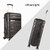 Timus Sunlite 68cm Medium Hard-Sided Check-In Luggage Bag with TSA Lock 360 Rotating Wheels(Black)