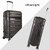 Timus Sunlite 78cm Large Hard-Sided Check-In Luggage Bag with TSA Lock 360 Rotating Wheels(Black)