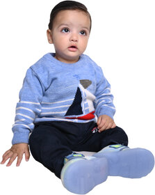 Kid Kupboard Cotton Baby Boys Sweatshirt, Blue, Full-Sleeves, 12-18 Months KIDS7108