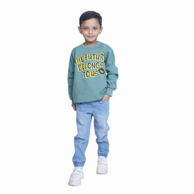 Kid Kupboard Cotton Boys Sweatshirt, Blue, Full-Sleeves, 7-8 Years KIDS7115
