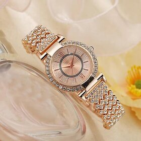 Miss Perfect Analog Watch - For Women Rose Gold Dial Rose Gold Diamond Std Belt Women Watch