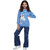 Kid Kupboard Cotton Girls Sweatshirt, Blue, Full-Sleeves, 8-9 Years KIDS7145