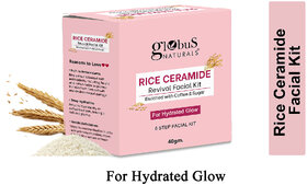 Globus Naturals Rice Ceramide 6 Step Facial Kit For Korean Glass Skin 40 gm