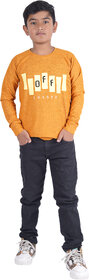 Kid Kupboard Cotton Boys Sweatshirt, Dark Yellow, Full-Sleeves, 8-9 Years KIDS7155