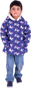 Kid Kupboard Cotton Baby Girl's Jacket, Dark Blue, Full-Sleeves, 4-5 Years KIDS7180