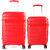 Timus Sunlite Hard Luggage 58cm 68cm Hard Luggage Trolley Bags Combo Set 2 Travel - Red