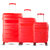 Timus Sunlite Hard Luggage 58cm 68cm 78cm Hard Luggage Trolley Bags Combo Set of 3 - Red
