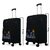 Timus Salsa Plus 68cm,78cm -Soft Luggage Trolley Bags Combo Set 2 Soft Spinner Wheels -  Black