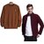 (Combo of 2) Fashlook Mens Brown Solid Round Neck Full Sleeve Sweatshirt and Fashlook Bomber Solid Full Sleeve Maroon Jacket for Mens