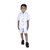 Kid Kupboard Cotton Boy's Shirt and Short Set, White, Half-Sleeves, 6-7 Years KIDS7152
