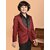 PrintCultr Boys Solid Single Breasted Party Blazer (Maroon)
