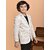 PrintCultr Boys Self Design Single Breasted Party Blazer (Beige)