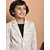 PrintCultr Boys Self Design Single Breasted Party Blazer (Beige)