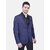 PrintCultr Solid Single Breasted Festive & Wedding Men Blazer (Blue)