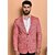 PrintCultr PrintCultr Men Solid Single Breasted Casual Blazer (Pink)