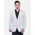PrintCultr Solid Single Breasted Festive & Wedding Men Blazer (White)