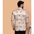 PrintCultr Printed Mandarin Festive & Wedding Men Blazer (Beige)