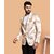 PrintCultr Printed Mandarin Festive & Wedding Men Blazer (Beige)