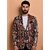 PrintCultr Printed Mandarin Festive & Wedding Men Blazer (Multicolor)