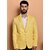 PrintCultr Mandarin Festive & Wedding Men Blazer (Yellow)