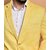 PrintCultr PrintCultr Men Solid Single Breasted Casual Blazer (Yellow)