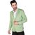 PrintCultr PrintCultr Men Solid Single Breasted Festive & Wedding Blazer (Light Green)