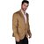 PrintCultr Solid Single Breasted Festive & Wedding Men Blazer (Beige)