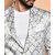 PrintCultr PrintCultr Men Printed Single Breasted Casual Blazer (Silver)