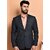 PrintCultr Solid Mandarin Festive & Wedding Men Blazer (Black)