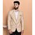PrintCultr PrintCultr Men Solid Single Breasted Casual Blazer (Beige)