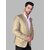 PrintCultr Men Solid Single Breasted Casual Blazer (Beige)