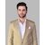 PrintCultr Men Solid Single Breasted Casual Blazer (Beige)