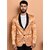 PrintCultr PrintCultr Men Printed Single Breasted Casual Blazer (Orange)