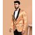 PrintCultr PrintCultr Men Printed Single Breasted Casual Blazer (Orange)