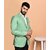 PrintCultr Solid Mandarin Festive & Wedding Men Blazer (Green)