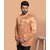 PrintCultr PrintCultr Men Printed Single Breasted Casual Blazer (Orange)