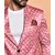 PrintCultr Printed Mandarin Festive & Wedding Men Blazer (Pink)