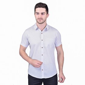 PrintCulture PRINTCULTR Men Regular Fit Solid Curved Collar Festive Shirt