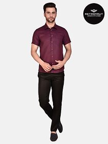PrintCultr PLUS Plus Size Men Regular Fit Solid Spread Collar Casual Shirt