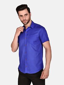 PrintCultr PLUS Plus Size Men Regular Fit Self Design Curved Collar Casual Shirt
