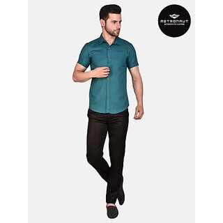 PrintCultr PLUS Plus Size Men Regular Fit Self Design Curved Collar Casual Shirt