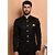 PrintCultr Solid Mandarin Festive & Wedding Men Blazer (Black)
