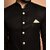 PrintCultr Solid Mandarin Festive & Wedding Men Blazer (Black)