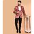 PrintCultr PrintCultr Men Printed Single Breasted Casual Blazer (Red)