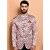 PrintCultr PrintCultr Men Printed Single Breasted Casual Blazer (Pink)